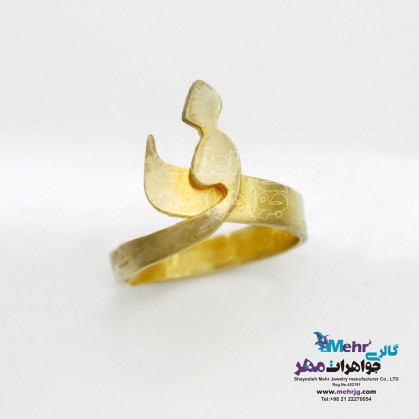 انگشتر طلا - طرح حروف الفبای فارسی-SR0505